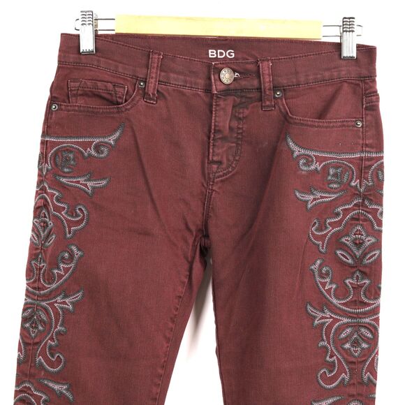 BDG Mid Rise Twig Ankle Skinny Embroidered jeans 26 x29 - Picture 2 of 7